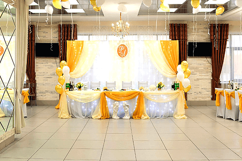 Банкет в желтом стиле. Колобок Казань