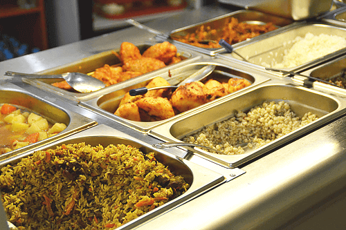 Блюда на линии раздачи