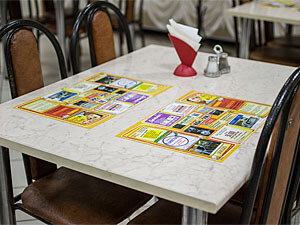 Пример рекламного плэйс-мета в кафе Колобок